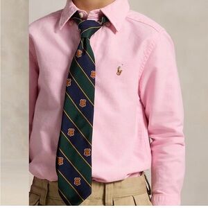 Ralph Lauren Boys’ Iconic Oxford Light Pink Dress Shirt